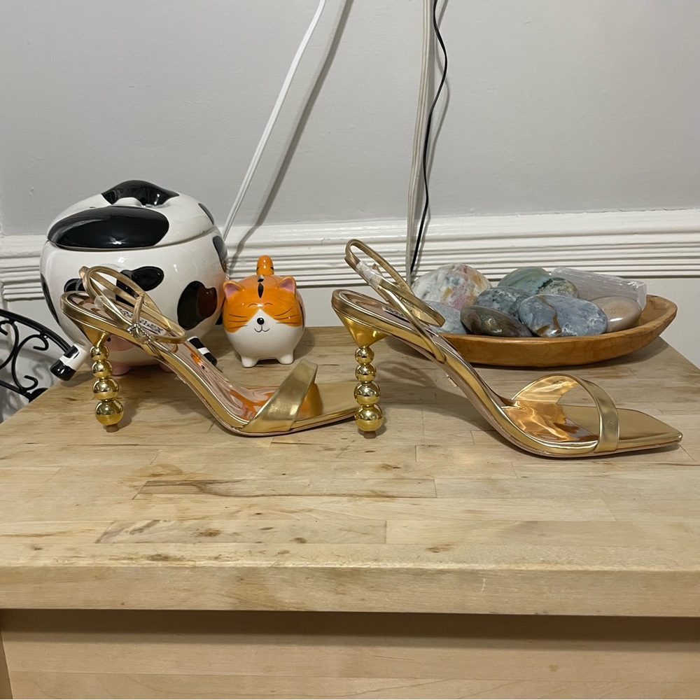 Badgley Mischka Ivette II Metallic Stiletto Sandal Size 9 - Picture 5 of 10